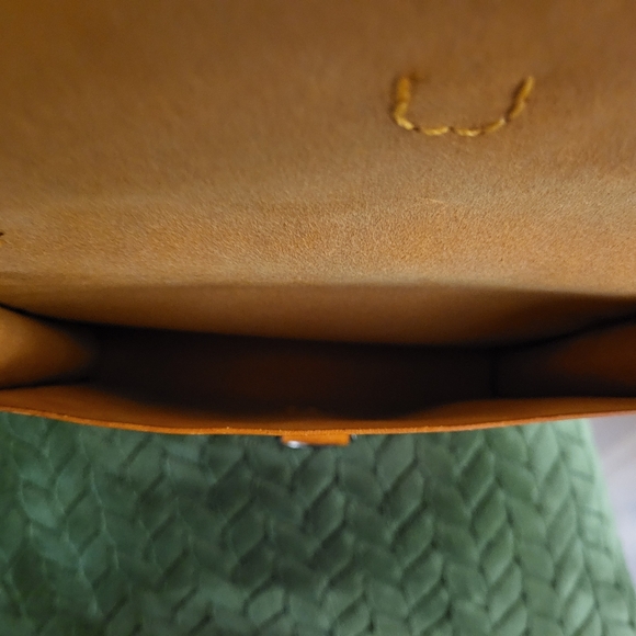 ScapeGrace Designs Orange Leather Clemson Handbag - Picture 2 of 3